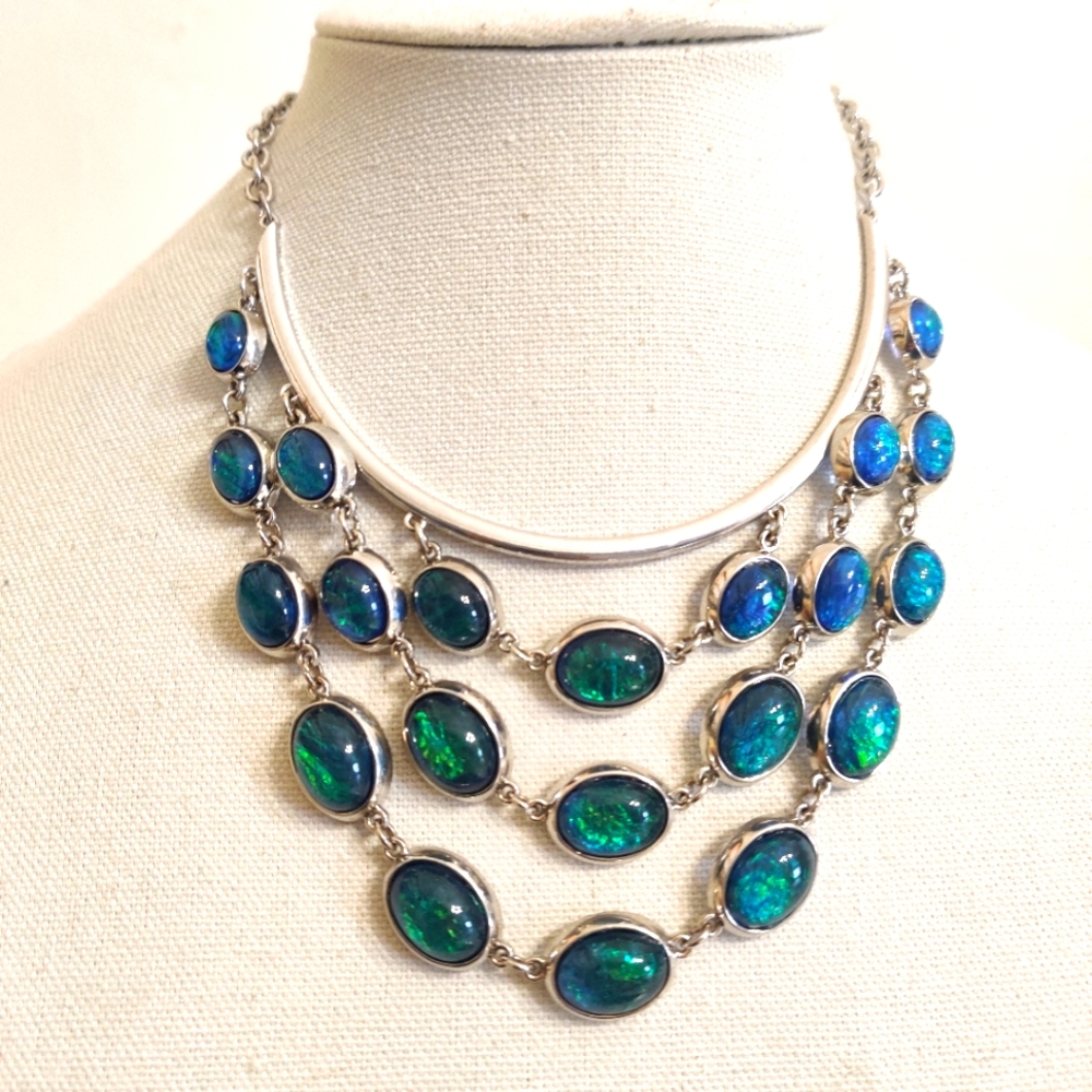 Modern turquoise necklace